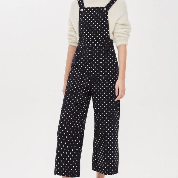 topshop polka dot overalls